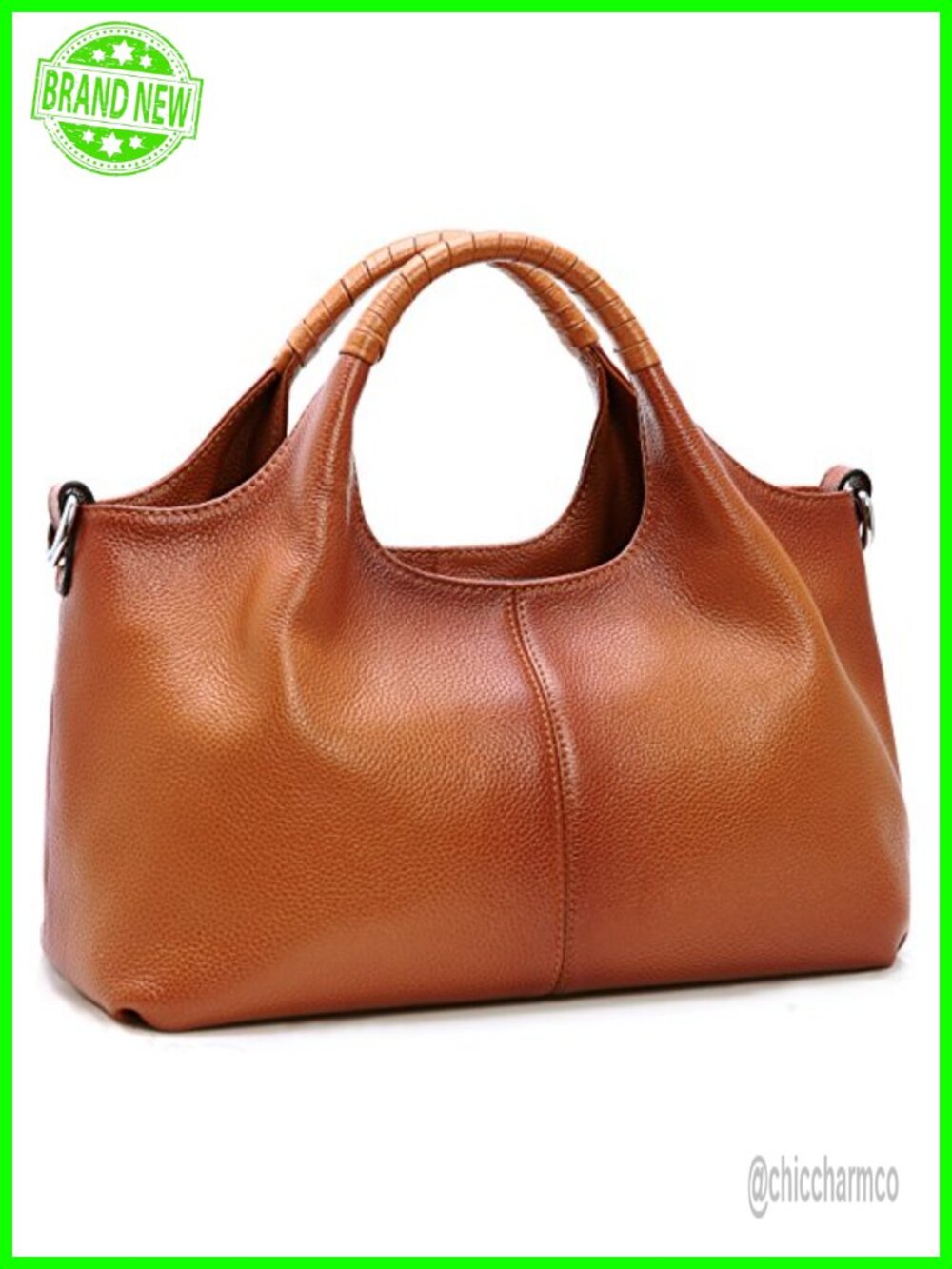 Genuine Leather Satchel Crossbody Shoulder Hobo Bag with Adjustable Strap